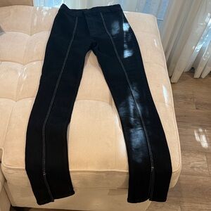 Zara Black Jeans with White Stitching